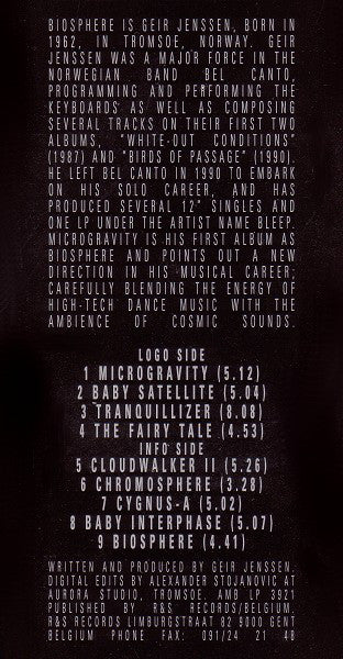 Biosphere : Microgravity (LP, Album)