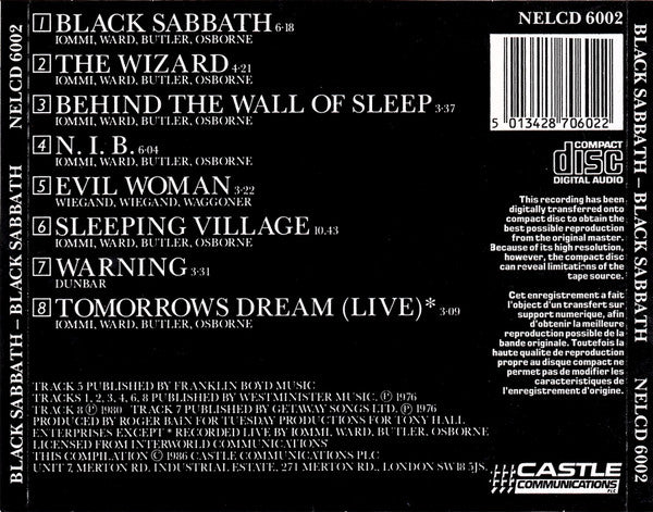 Black Sabbath : Black Sabbath (CD, Album, RE)