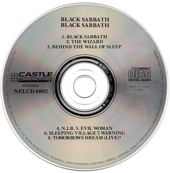 Black Sabbath : Black Sabbath (CD, Album, RE)