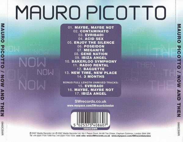 Mauro Picotto : Now &amp; Then (CD, Album, P/Mixed)