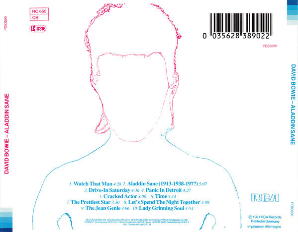 David Bowie : Aladdin Sane (CD, Album, RE)