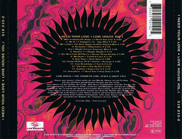 Various : I Need Your Love - Love House Vol. 1 (CD, Comp)