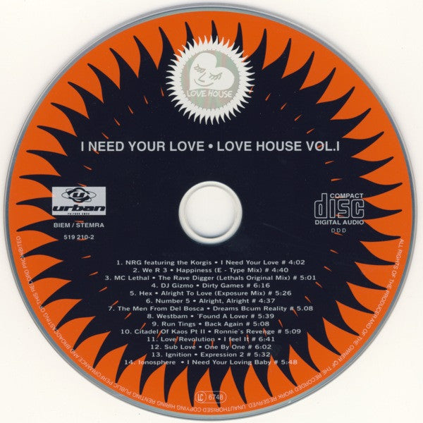 Various : I Need Your Love - Love House Vol. 1 (CD, Comp)