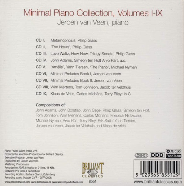 Jeroen van Veen (2) : Minimal Piano Collection (9xCD + Box)