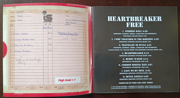 Free : Heartbreaker (CD, Album, RE, RM)