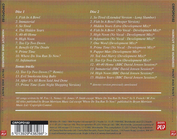 Haircut One Hundred : Paint And Paint (CD, Album, RE, RM + CD, Comp, RM + Dlx)
