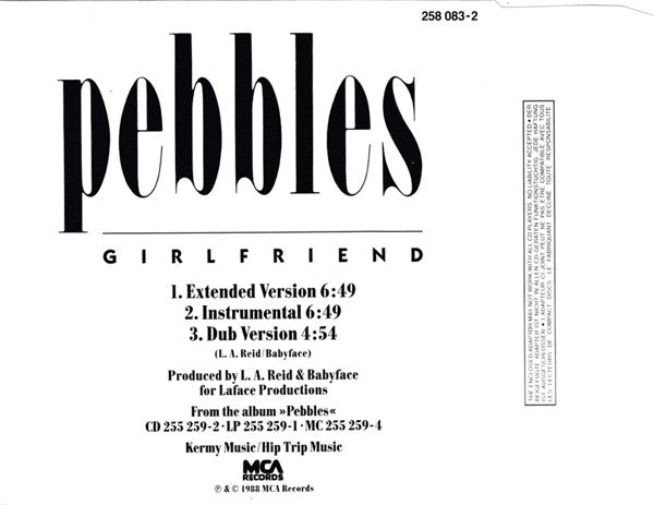 Pebbles : Girlfriend (CD, Mini, Single)