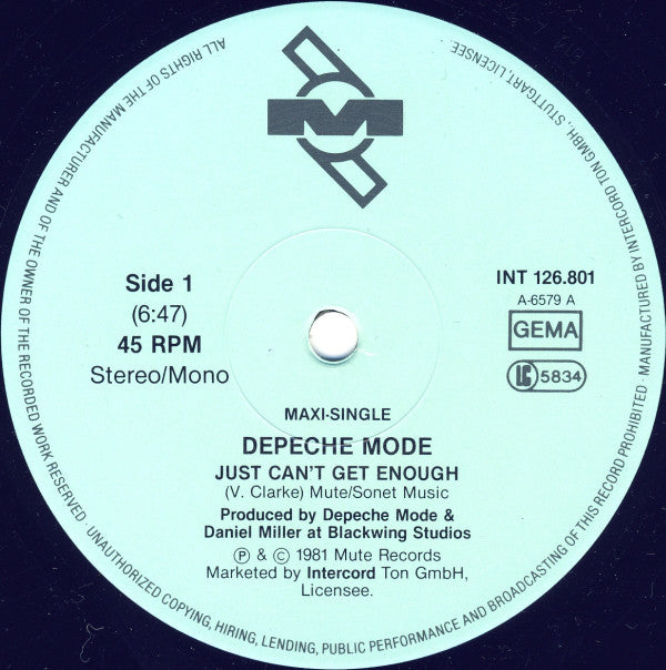 Depeche Mode : Just Can&#39;t Get Enough (12&quot;, Maxi, RE, RP)