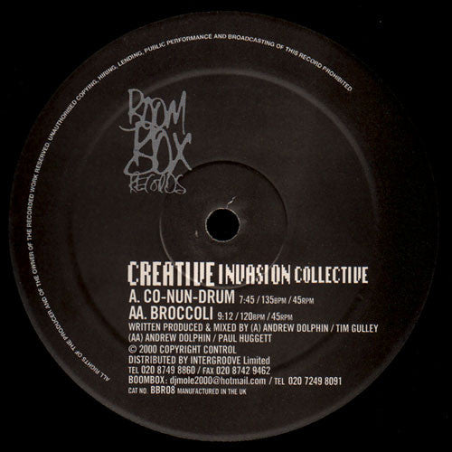 Creative Invasion Collective : Co-Nun-Drum / Broccoli (12&quot;)