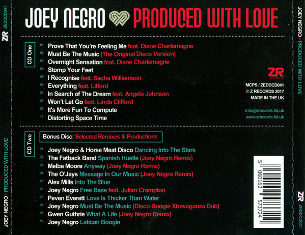 Joey Negro : Produced With Love (CD, Album + CD, Comp)