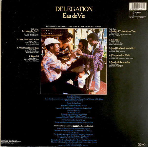 Delegation : Eau De Vie (LP, Album, RE)