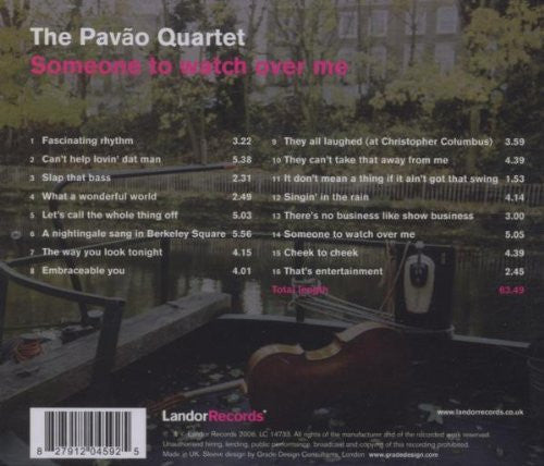 The Pavão Quartet* : Someone To Watch Over Me (CD, Album)