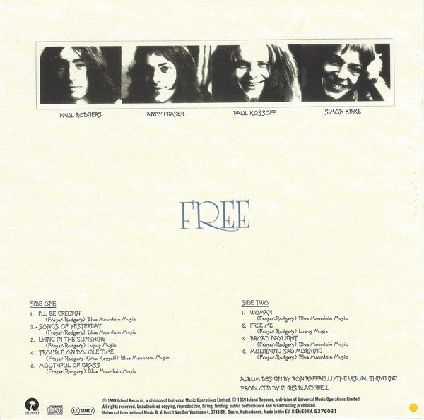 Free : 5 Classic Albums (CD, Album, RE, RM + CD, Album, RE, RM + CD, Album,)