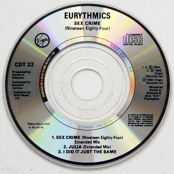 Eurythmics : Sexcrime (Nineteen Eighty Four) (CD, Mini, RE)