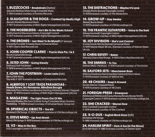 Various : Manchester North Of England (A Story Of Independent Music Greater Manchester 1977 - 1993) (7xCD, Comp + Box, Dlx)