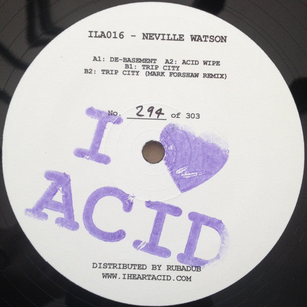 Neville Watson : I Love Acid 016 (12", EP, Ltd, Num, 180)