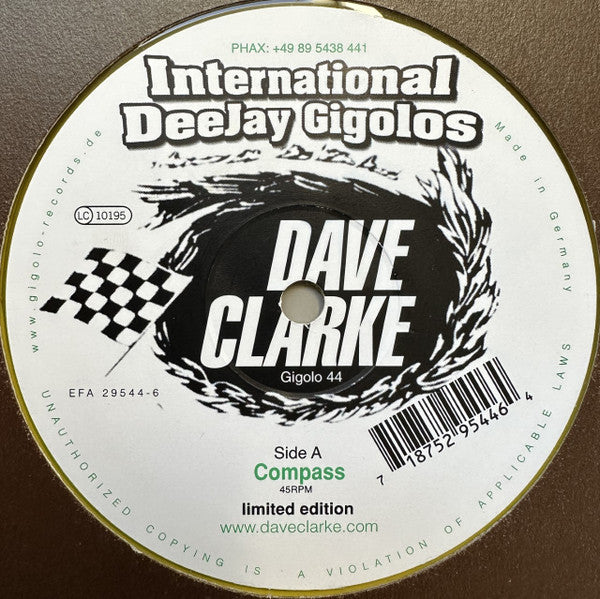 Dave Clarke : Compass (12&quot;, S/Sided, Ltd, Yel)