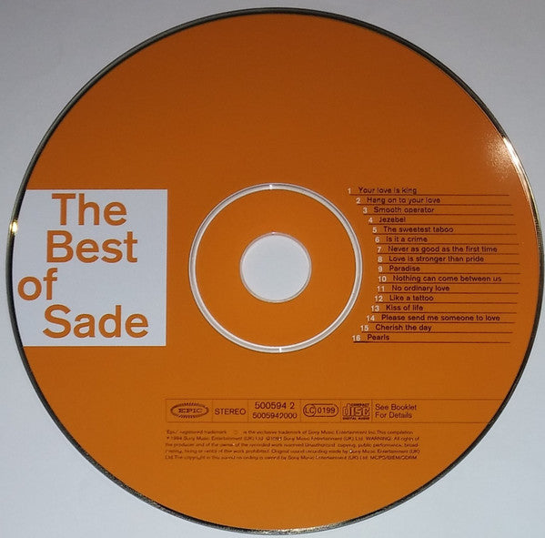 Sade : The Best Of Sade (CD, Comp, Ltd, RE, Gol)