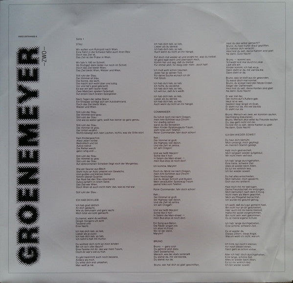 Herbert Grönemeyer : Zwo (LP, Album, RE, RM)