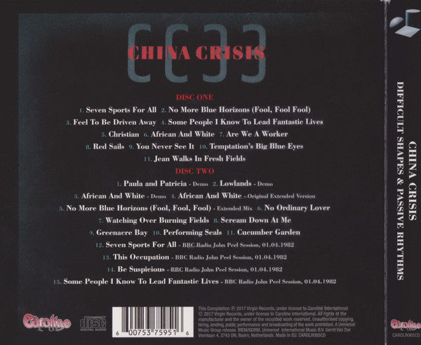 China Crisis : Difficult Shapes &amp; Passive Rhythms, Some People Think It&#39;s Fun To Entertain (CD, Album, RE, RM + CD, Comp, RM)