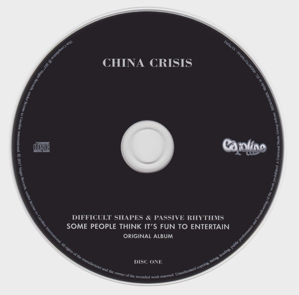 China Crisis : Difficult Shapes &amp; Passive Rhythms, Some People Think It&#39;s Fun To Entertain (CD, Album, RE, RM + CD, Comp, RM)