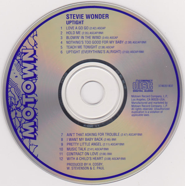 Stevie Wonder : Up-Tight Everything's Alright (CD, Album, RE)