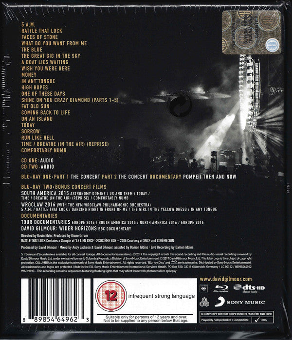 David Gilmour : Live At Pompeii (2xCD, Album + 2xBlu-ray, Multichannel, DTS + Box, )