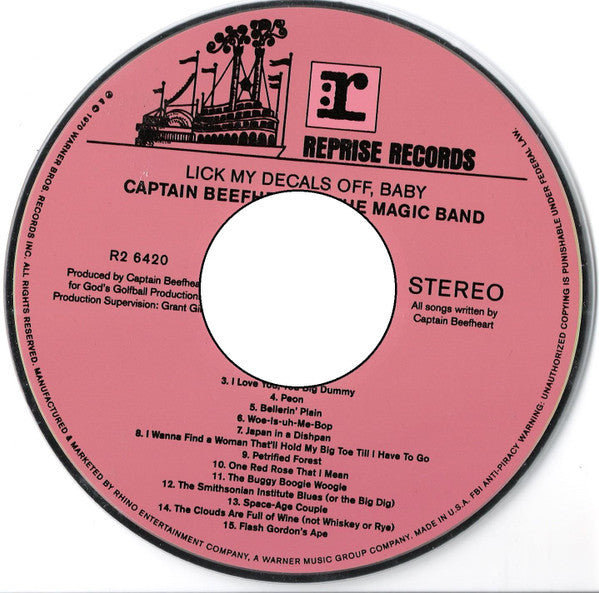 Captain Beefheart &amp; The Magic Band : Lick My Decals Off, Baby (CD, Album, RE, RM)