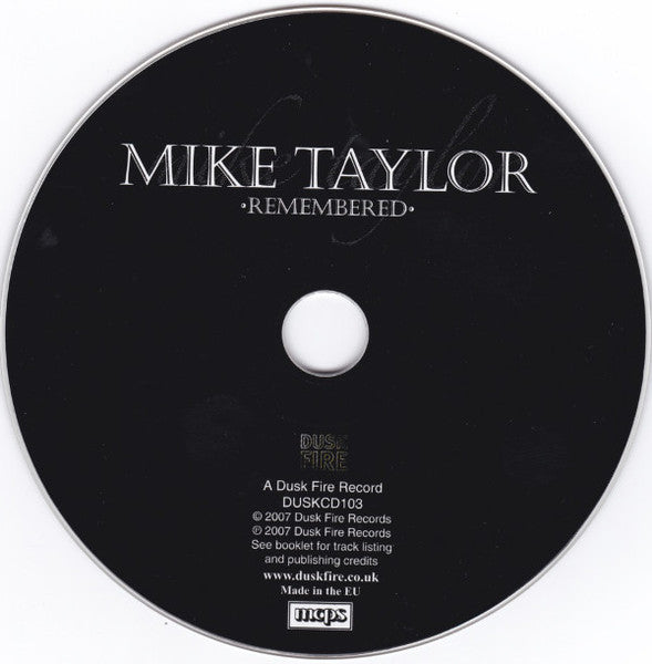 Various : Mike Taylor Remembered (CD, Album)