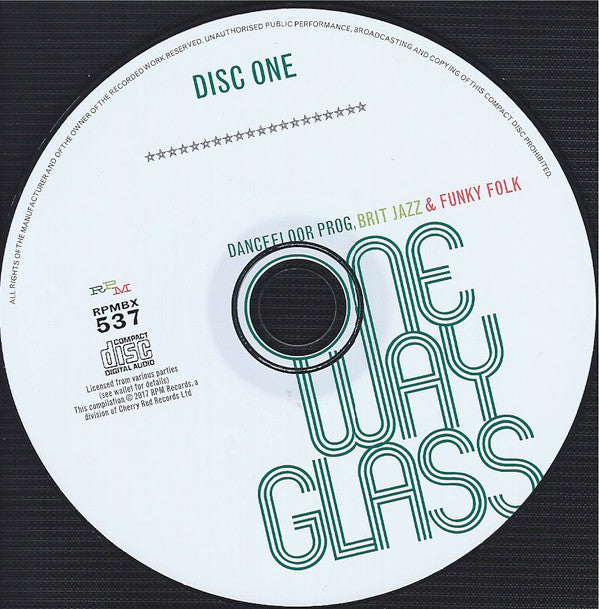 Various : One Way Glass (Dancefloor Prog, Brit Jazz &amp; Funky Folk 1968-1975) (3xCD, Comp + Box)