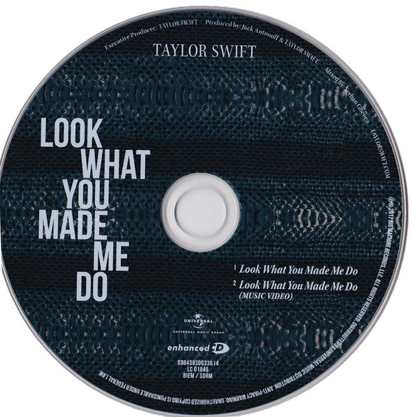 Taylor Swift : Look What You Made Me Do (CD, Single, Enh)