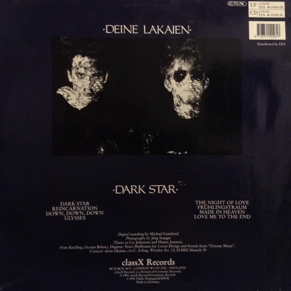 Deine Lakaien : Dark Star (LP, Album)