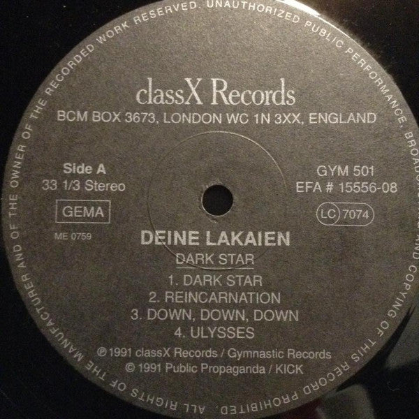Deine Lakaien : Dark Star (LP, Album)