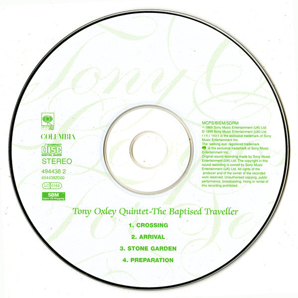 Tony Oxley Quintet : The Baptised Traveller (CD, Album, RE)
