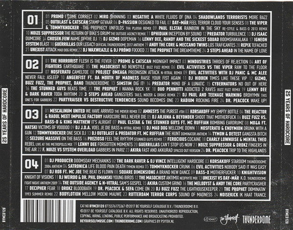 Various : Thunderdome - 25 Years Of Hardcore (4xCD, Mixed)