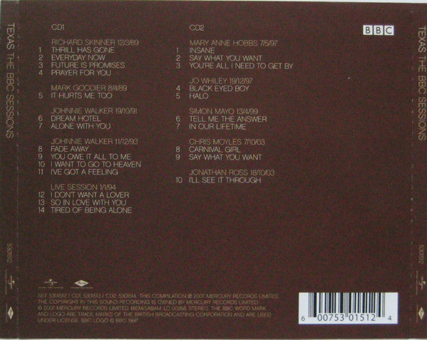 Texas : The BBC Sessions (2xCD, Album)