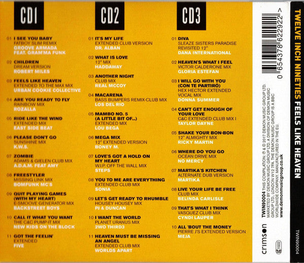 Various : Twelve Inch Nineties - 90s Feels Like Heaven (3xCD, Comp)