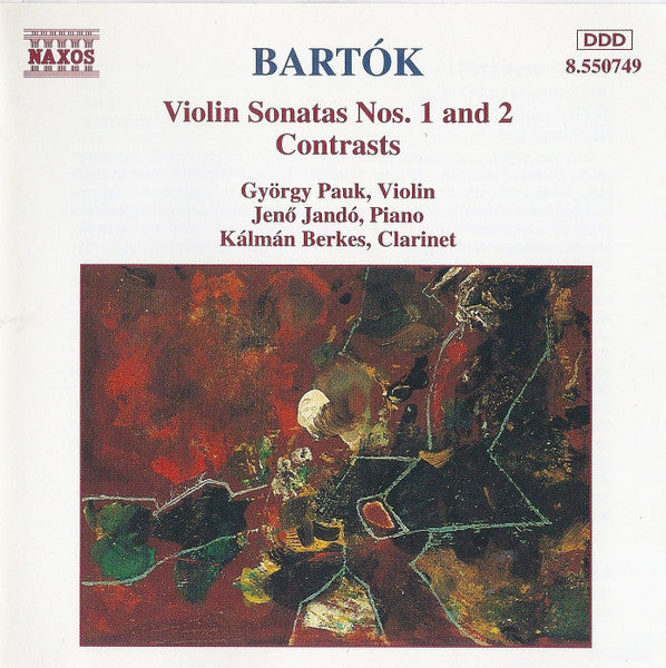 Bartók*, György Pauk, Jenő Jandó*, Kálmán Berkes : Violin Sonatas Nos. 1 And 2 / Contrasts (CD)
