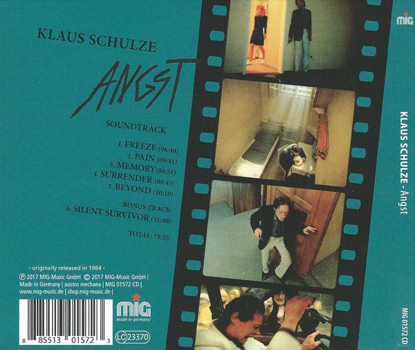 Klaus Schulze : Angst (CD, Album, RE)