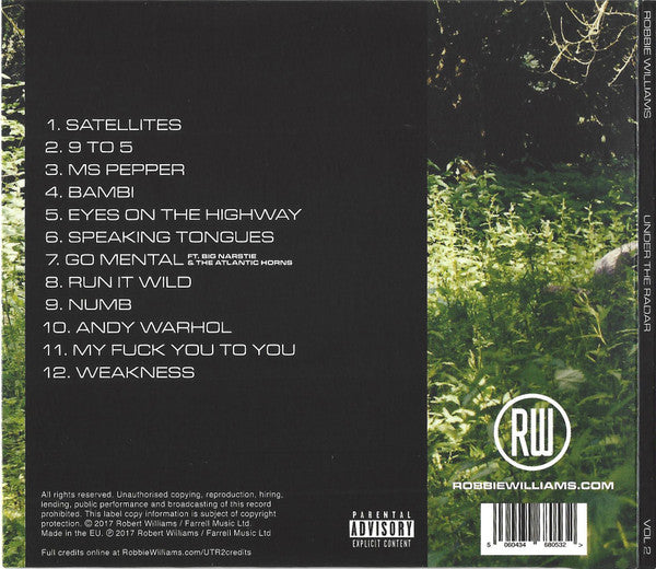 Robbie Williams : Under The Radar Vol 2 (CD, Album)