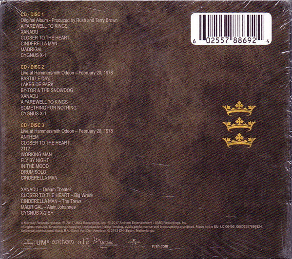 Rush : A Farewell To Kings (40th Anniversary) (CD, Album, RE, RM + 2xCD + Dlx)