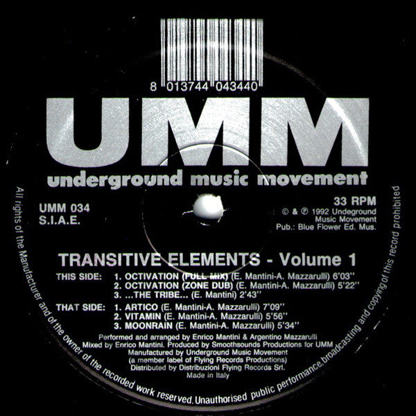 Transitive Elements : Volume 1 (12&quot;)