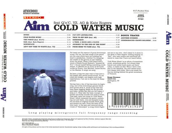 Aim : Cold Water Music (CD, Album, RE)