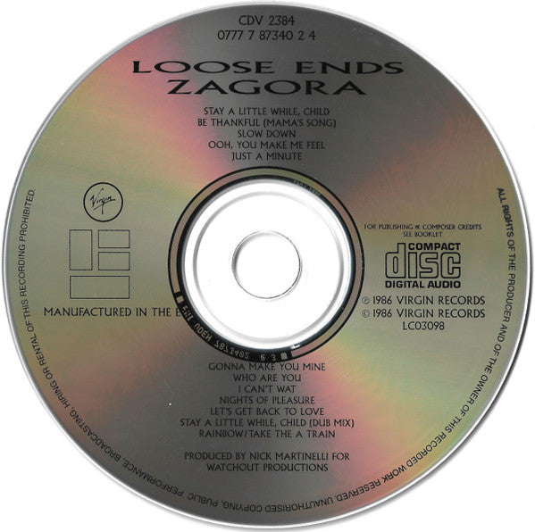 Loose Ends : Zagora (CD, Album, RE)