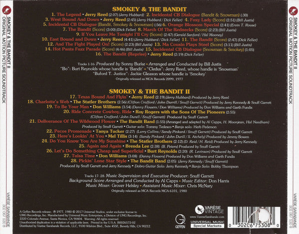 Various : Smokey &amp; The Bandit / Smokey &amp; The Bandit II (CD, Comp)