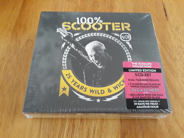 Scooter : 100% Scooter (25 Years Wild &amp; Wicked) (Comp, Ltd + 3xCD, Comp + CD, Album + CD, Mixed)