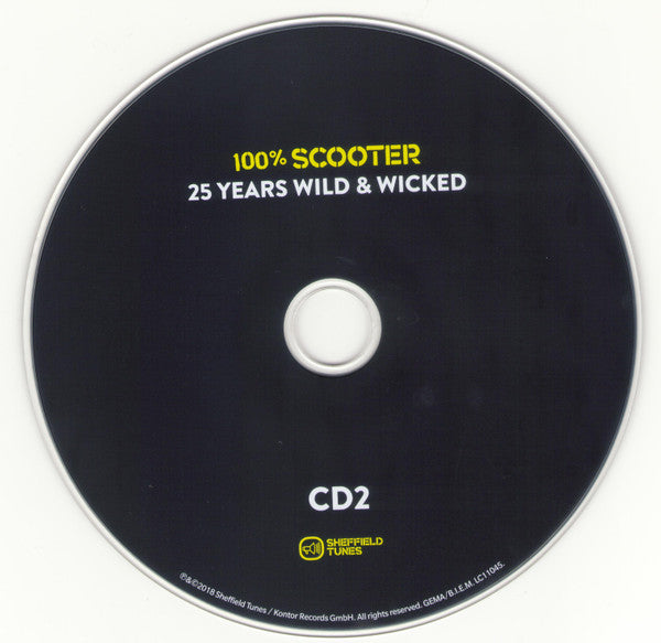 Scooter : 100% Scooter (25 Years Wild &amp; Wicked) (Comp, Ltd + 3xCD, Comp + CD, Album + CD, Mixed)