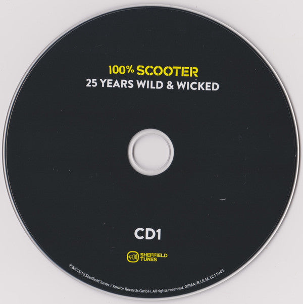 Scooter : 100% Scooter (25 Years Wild &amp; Wicked) (3xCD, Comp)