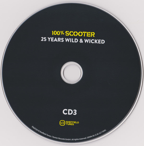 Scooter : 100% Scooter (25 Years Wild &amp; Wicked) (3xCD, Comp)
