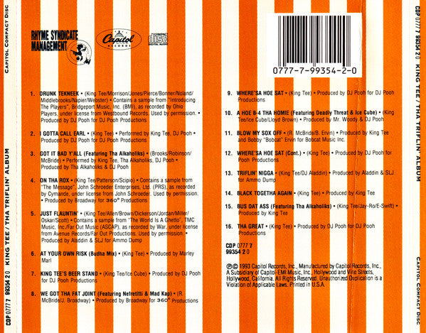 King Tee : Tha Triflin' Album (CD, Album)
